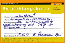 Kinesiologie Gesundheitscoaching Ernährungsberatung Allergietest Mentaltraining Berlin Charlottenburg Wilmersdorf